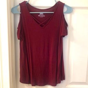 Justice cold shoulder tee